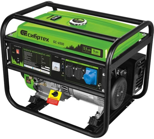 Бензиновый генератор СибрТех БС-6500