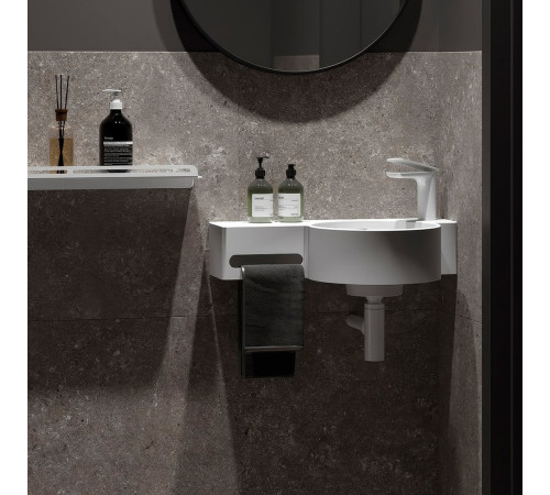 Умывальник Belux Аврора 550 R 18, белый матовый/Solid Surface