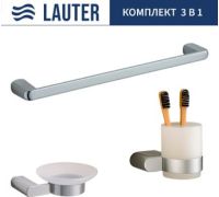 Набор аксессуаров для ванной Lauter 21SH1061 + 21SH1051 + 21SH70101 Chrome, 3 предмета