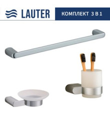 Набор аксессуаров для ванной Lauter 21SH1061 + 21SH1051 + 21SH70101 Chrome, 3 предмета