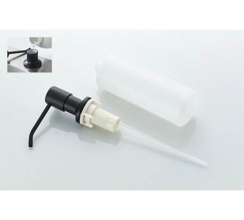 Кухонная мойка БелЭворс New Lux L + смеситель W74004-2 + дозатор L405F черный