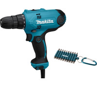 Дрель-шуруповерт Makita DF0300X3 набор оснастки