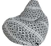 Кресло-мешок Flagman Груша Макси XXL Г2.8-10 белый/черный