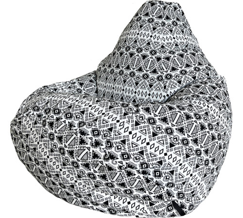 Кресло-мешок Flagman Груша Макси XXL Г2.8-10 белый/черный