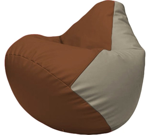 Кресло-мешок Flagman Груша Макси Г2.3-0702 коричневый/светло-серый