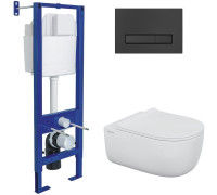 Унитаз подвесной Berges Wasserhaus Ego 043357 с сиденьем