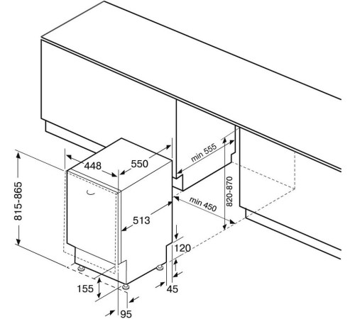 Встраиваемая посудомоечная машина Krona Delia 45 BI V2