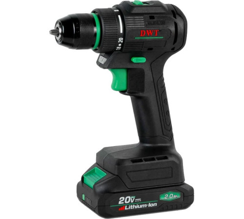 Ударная дрель-шуруповерт DWT ASBP-20 DNM-2 BMC с 2-мя АКБ, кейс