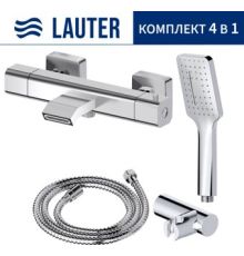 Смеситель Lauter Comfort 21YH40400 + 21СКFG80101C + 21S00126 + 21CKFS90120