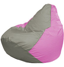 Кресло-мешок Flagman Груша Мини L Г0.1-333 серый/розовый