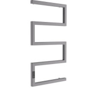 Полотенцесушитель Маргроид Ferrum Snake СНШ профильный 80*50 Графит, скрытого монтажа, таймер слева