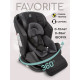 Детское автокресло Amarobaby Favorite Isofix С усиленной боковой поддержкой AB24-20FAV/0910 черный/графит