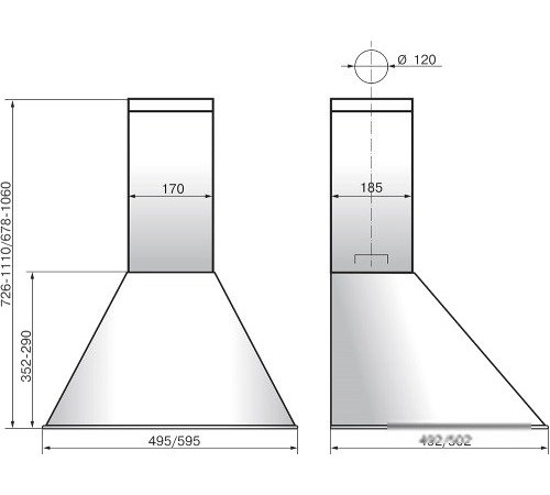 Кухонная вытяжка Elikor DE6534WS