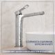 Умывальник Lauter 21502 + Cascade 21СК0655C с сифоном 21635CH хром