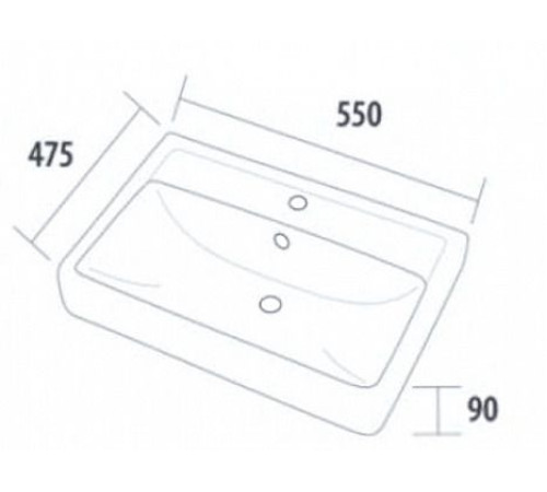 Умывальник Dreja Дрея Q55 55x47.5 [195476]