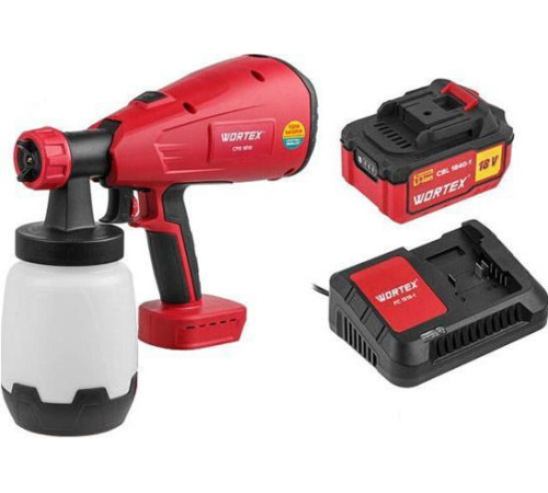 Краскораспылитель Wortex CPS 1810 0333270 с 1-им АКБ