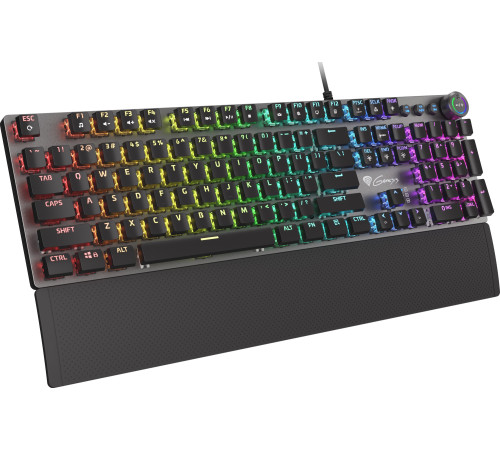Клавиатура Genesis Thor 401 RGB нет кириллицы