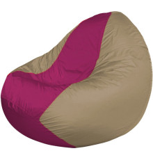 Кресло-мешок Flagman Classic К2.1-75 бежевый темный/фуксия