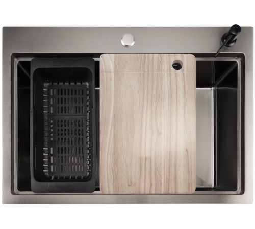 Кухонная мойка Stellar S6050NB-A нано черный, c доской