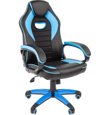 Кресло CHAIRMAN Game 16 черный/голубой