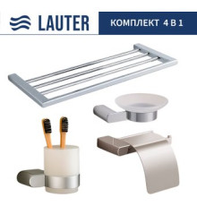 Набор аксессуаров для ванной Lauter 21SH1061 + 21SH1051 + 21SH110А1 + 21SH1151 Chrome, 4 предмета