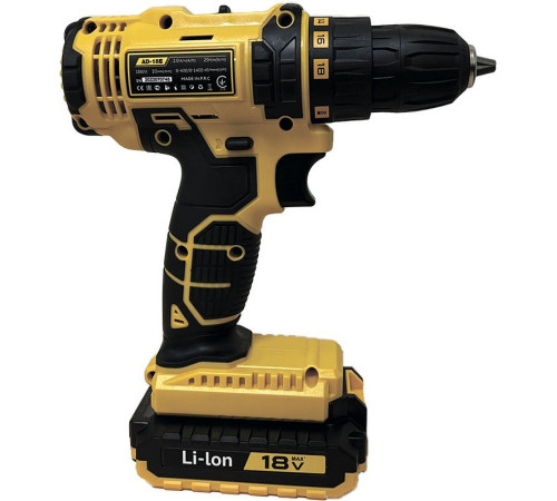 Дрель-шуруповерт Edon AD-18E с 2-мя АКБ, кейс, набор оснастки