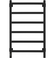 Полотенцесушитель Granula Квадро 50x80 терморегулятор с таймером слева, черный матовый