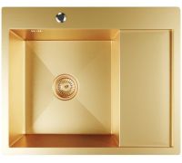 Кухонная мойка Mixline Pro 552924 золото, с сифоном