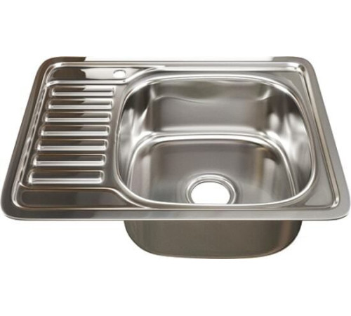Кухонная мойка Mixline 535618 правая, полированная, 0.8 мм