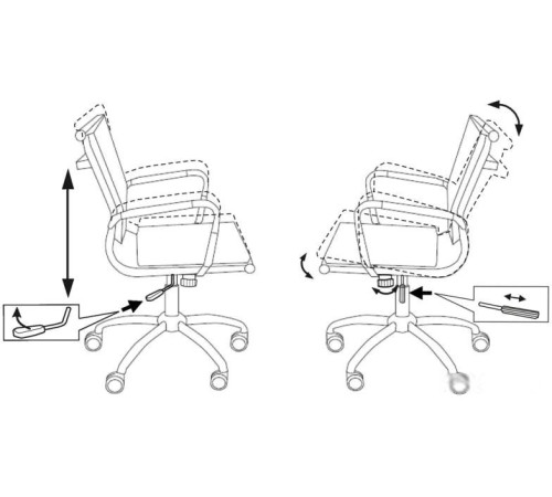 Кресло Бюрократ CH-993-Low/Brown