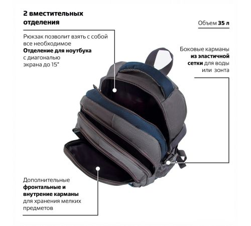 Городской рюкзак BRAUBERG MainStream 2 224446