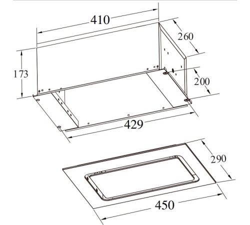 Кухонная вытяжка Weissgauff Aura 456 Touch Black Glass