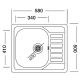 Кухонная мойка Kromevye EC 196 L чаша слева
