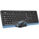 Офисный набор A4Tech Fstyler FGS1035Q черный/синий