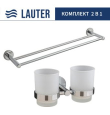 Набор аксессуаров для ванной Lauter 21SH72081 + 21SH70021 Chrome, 2 предмета