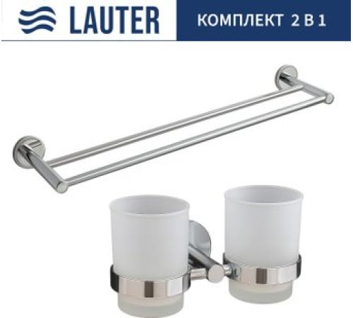 Набор аксессуаров для ванной Lauter 21SH72081 + 21SH70021 Chrome, 2 предмета