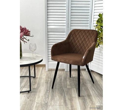 Стул с подлокотниками M-City Brandy 629M05175 505-11 кофе/черный