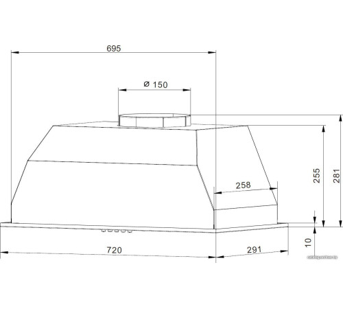 Кухонная вытяжка Weissgauff BOX 1200-72 BL