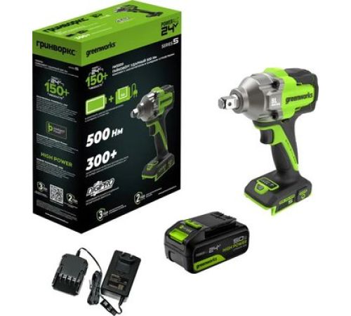 Гайковерт Greenworks IW5500 3805007CUG с 1-им АКБ
