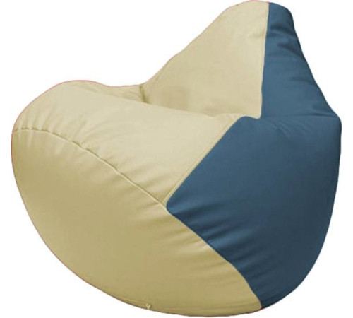 Кресло-мешок Flagman Груша Макси Г2.3-1003 светло-бежевый/синий
