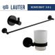 Набор аксессуаров для ванной Lauter 21SH72062 + 21SH72092 + 21SH70012 Matt Black, 3 предмета