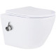 Унитаз подвесной Roxen Antares Bidet в комплекте с инсталляцией StounFix Dual Fresh 6 в 1 968424 кнопка: сатин