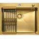Кухонная мойка Aquaforta 600*500, коландер, дозатор GOLD DECOR