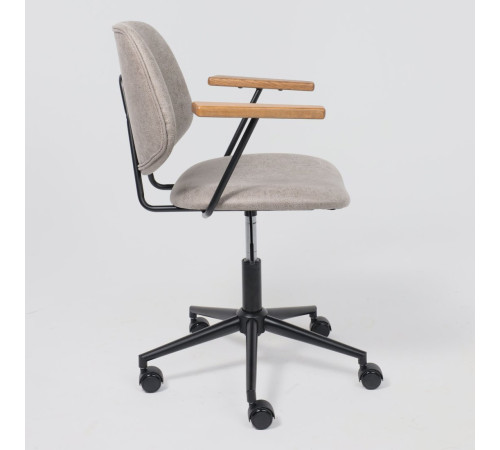 Офисное кресло AksHome Trix экокожа винтажный светло-серый Watusi 09/черный