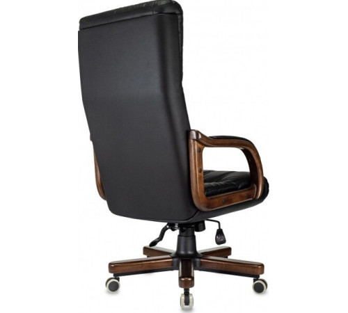 Офисное кресло Бюрократ T-9932Walnut черный, экокожа