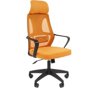 Офисное кресло CHAIRMAN CH636 ткань, черный пластик/оранжевый