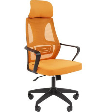Офисное кресло CHAIRMAN CH636 ткань, черный пластик/оранжевый