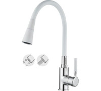 Смеситель Ledeme L4199-3 хром/белый