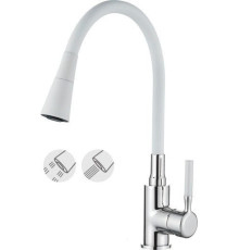 Смеситель Ledeme L4199-3 хром/белый