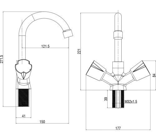 Смеситель Voda Calm CALM26